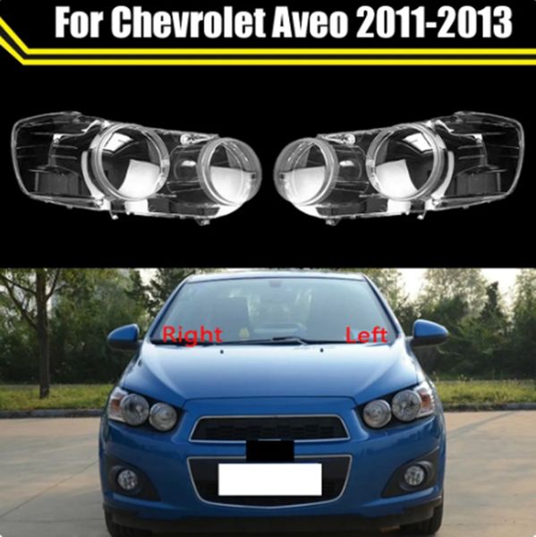 

headlamp case for chevrolet aveo 2011-2013 car front glass lens caps headlight cover auto light transparent lampshade shell