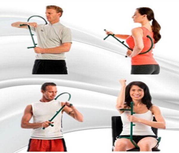 

new cane back hook massager neck self muscle pressure stick tool manuel trigger point original point massage rod2801095
