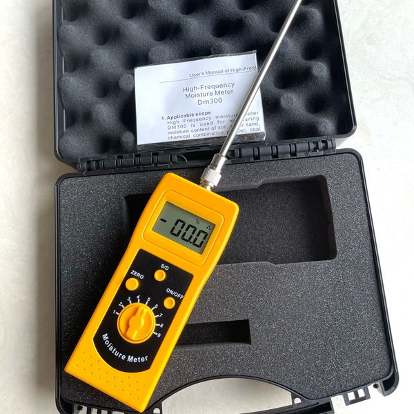 

high frequency moisture meter dm300c measure different kinds of chemical raw material 4 digital lcd display moisture tester