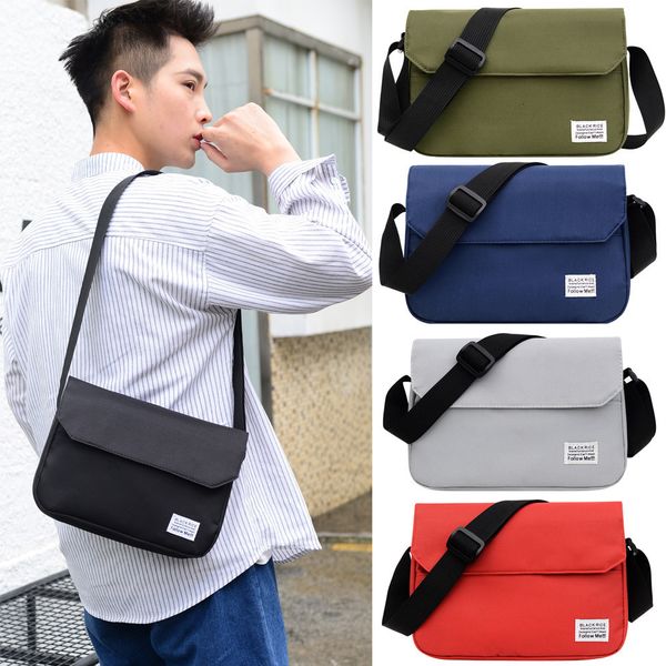 

evening bags men women's simple messenger bagstudent nylon waterproof canvas bag crossbody large capacity casual female 230727
