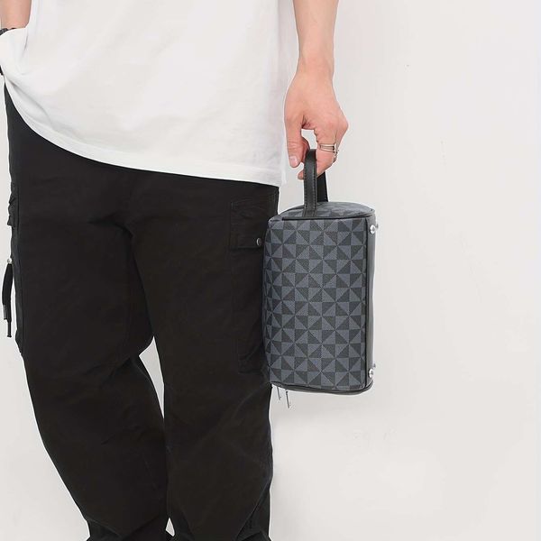 

father's day gift: men's portable pu leather zipper handbag - perfect for travel & storage