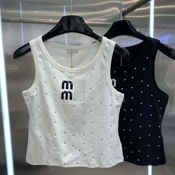 

summer white women's short sleeve round neck rhinestone strapless black tank casual sleeveless backless shirts luxury designer solid