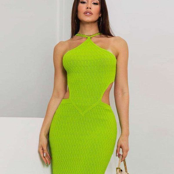 

womens clothing spring style casual pure color backless hanging necklace slimming open fake two piece dress, Black;gray