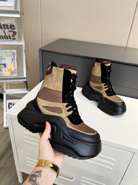 

2023 tire women designer boots chelsea over the knee boot men women motocycle ankle half anti-slip platform winter snow 0725, Black