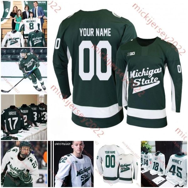

msu hockey jersey viktor hurtig nash nienhuis powell connor cal dybicz david gucciardi cole krygier matt basgall a. j. hodges custom college, Black
