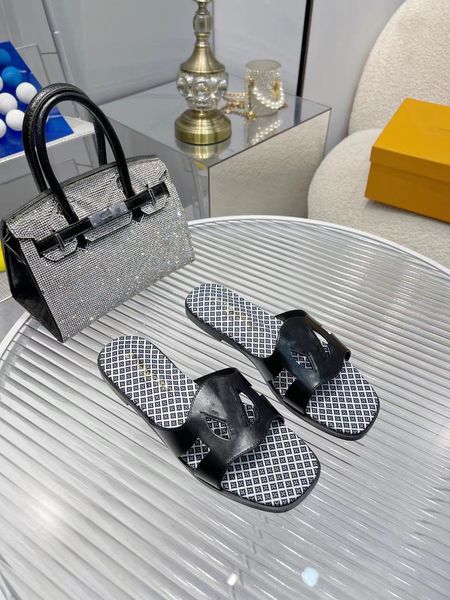 

isola flat mule slippers women designer calf leather outsole slides circle signature fashioned soft calfskin wide front strap beach sandals, Black