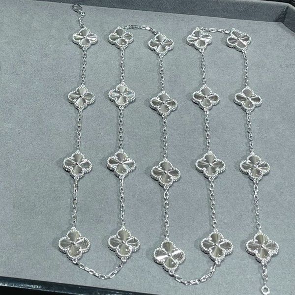 

four leaf clover necklace silver 20 flowers gold plated 18k designer for woman t0p advanced materials prevents allergies designer premium gi