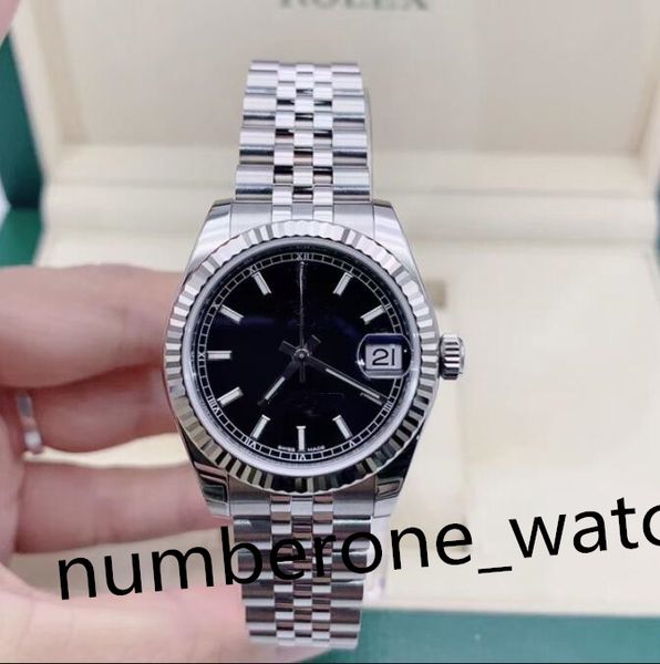 

men watches watch 178274 40mm calendar black dial silver jubilee stainless steel bracelet original box paper luxury man wristwatches waterpr, Slivery;brown
