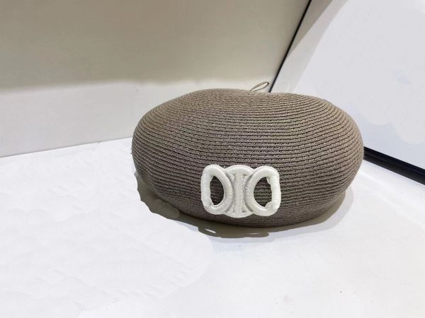 

designer beret womens letter luxury tie-dye cashmere hat beret cap lady outdoor travel warm winter windproof vacation ladies' military, Blue;gray