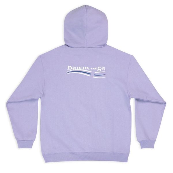 

mens political campaign hoodie medium fit in white black and blue curly fleece man designer trend hoodie classic luxury brand hoodies