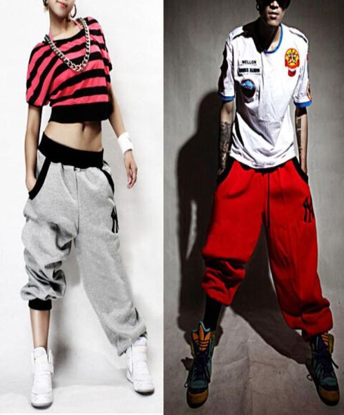 

mens womens trousers slacks casual harem baggy hip hop dance sweat pants fashion design5148014, Black
