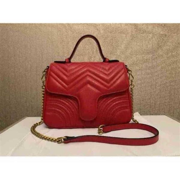

2023 new luxury bags style inner patch zipper small and medium car sewing red solid color horizontal square