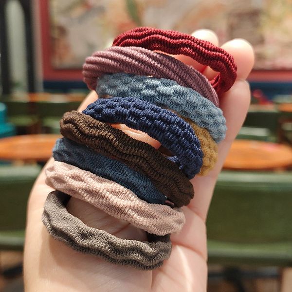 

100pcs/lot korean version towel hair rope cute girls elastic hair bands scrunchies ponytail holder rubber bands ties sweet kids hair accesso, Slivery;white