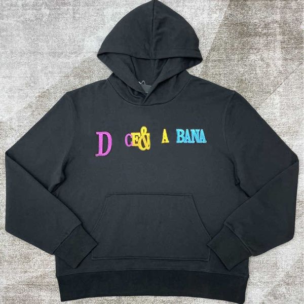 

men women hoodies printed hooded sweater d and g designer hoodie pullover coat oversize jacket fashion sweatshirt plus size clothes 4xl 5xl, Black
