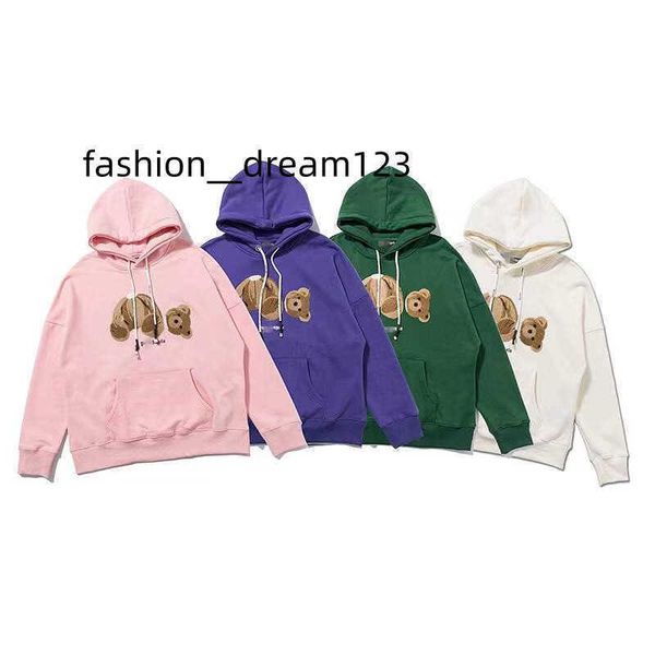

men's hoodies sweatshirts hoodie for men plam fashion angle cotton designer able 2023 brand decapitated bear plush and women loose tide, Black