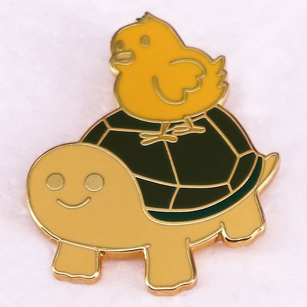 

chicken friends brooch cute anime movies games hard enamel pins collect cartoon brooch backpack hat bag collar lapel badges, Blue