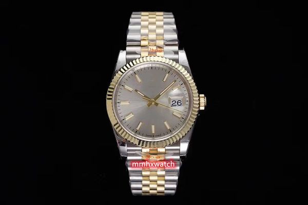

gmf oyster constant motion watch 36mm diameter version v3 with cal.3235 all-in-one sapphire glass mirror 904l fine steel band, Slivery;golden