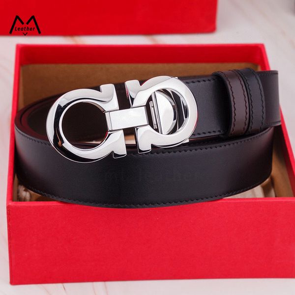 

business fashion luxury belt designer casual men's women's highly quality real leather belts golden silver black smooth buckle wid, Black;brown