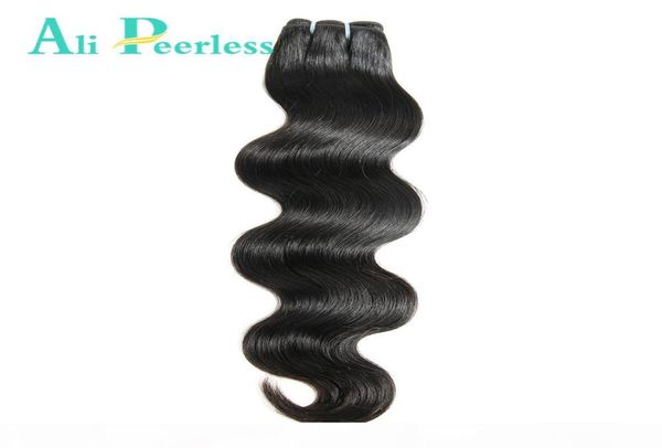 

ali peerless hair peruvian body wave virgin human hair 10quot28quot nature black weaving unprocessed one bundle5257870, Black;brown