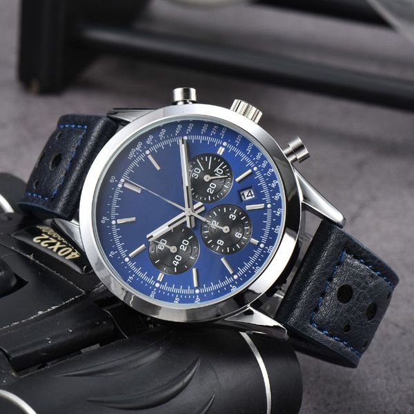 

2023 new mens watch quartz luxury navitimer b01 dial brand chronograph belt steel strap wristwatch a2, Slivery;golden