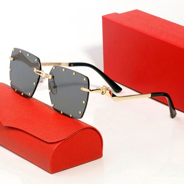 

notch hole designer sunglasses for women fashion carti glasses stainless steel square eyewear sport gold silver frames c decoration eyeglass, White;black