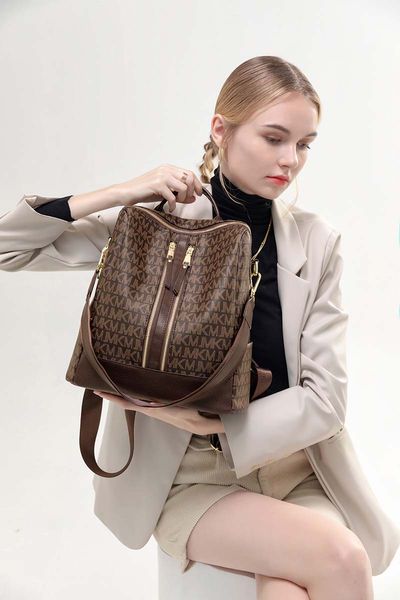 

2023 new fashion retro printed shoulder bag women's large-capacity multi-purpose backpack shoulder bag fashion bags pack