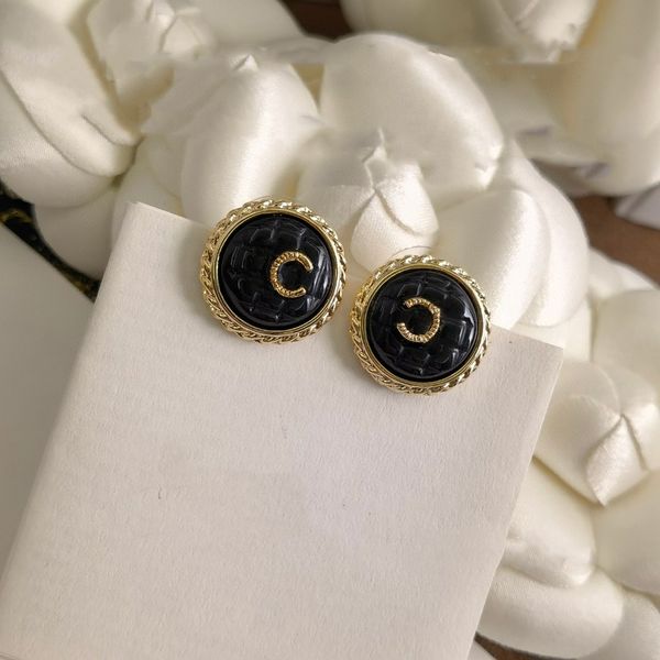 

new woman stud c logo earrings designer letter hoop c earing women jewelry ccity double 437546, Golden;silver