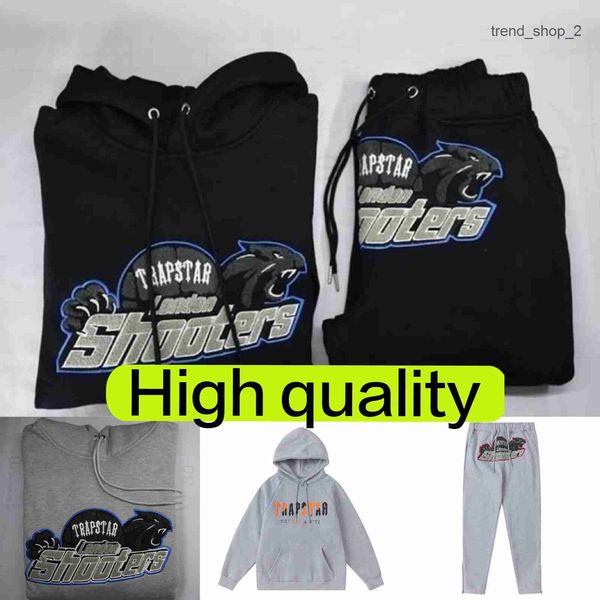 

trapstar tracksuit hoodies sweatshirts casual embroidered men women hoodie trapstar london shooters hooded tracksuit designer pullovers 9q9i, Black