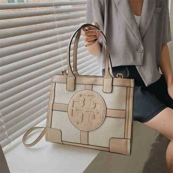 

2023 new luxury bags trend canvas with leather color matching shopping song