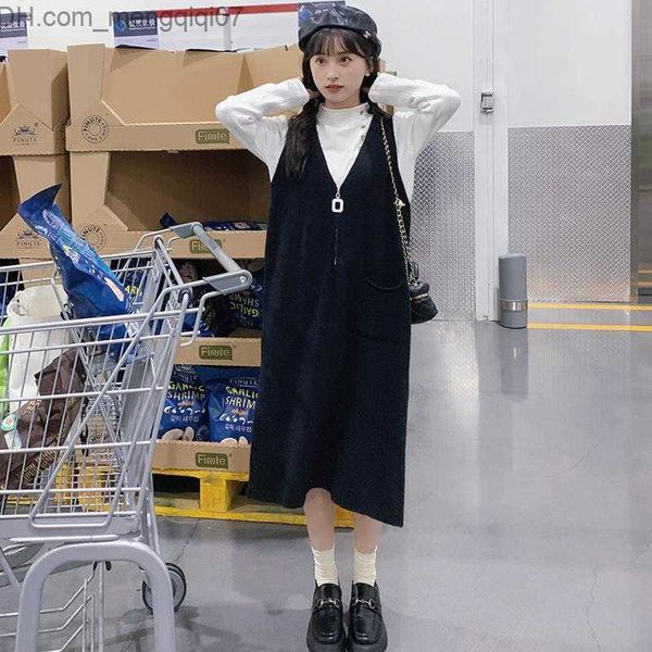 

maternity dresses winter maternity clothing long sleeved turtle neck basic shirt+black knitted sun skirt twill dress fashion maternity dress, White