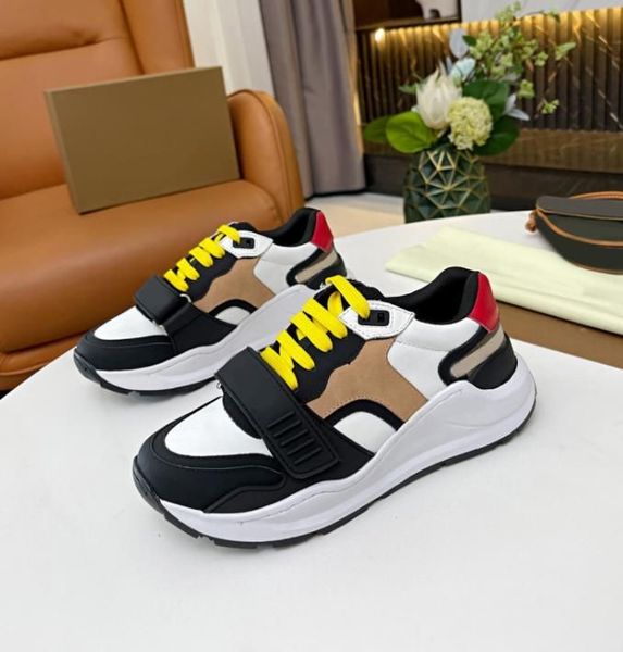 

designers woman men shoes casual shoes basketball shoes vintage check luxury suede check sneakers calf leather trainers fashion flat chunky