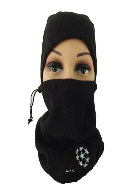 

5pcs dualuse scarf football neckerchief soccer scarf outdoor sports windproof multifunctional fleece warm hat qt0397410411, Black;white
