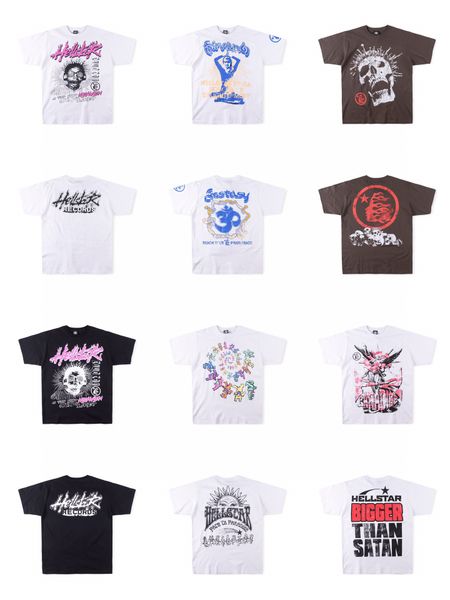 

mens t shirts women luxurys designers shirt fashion hellstar studios dancing stars spinning alphabet bear tee men casual short sleeves stree, White;black