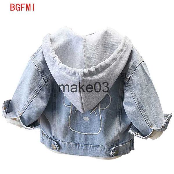 

jackets boys girls casual cowboy hooded embroidery cartoon jacket spring autumn korean baby kids jacket handsome boy children's jacket, Blue;gray