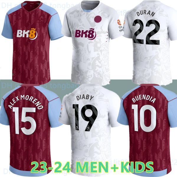 

3xl 4xl kamara 23 24 home away aston soccer jerseys 2023 2024 watkins buendia mcginn el ghazi douglas luiz mings konsa cash men kids away fo, Black;yellow
