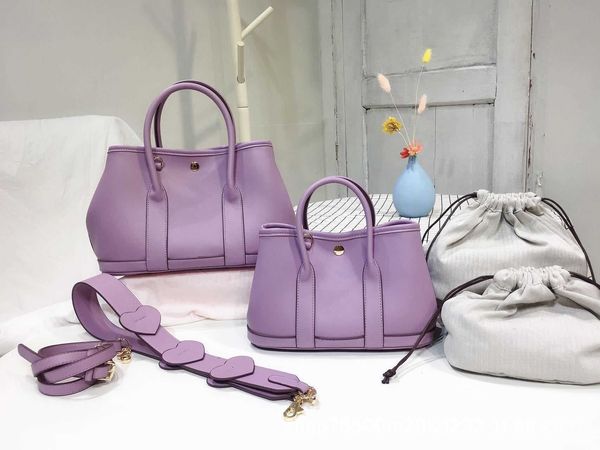 

classic garden party tote bag 2023 women's bag new bucket large capacity imitation cow leather h family garden single shoulder portable