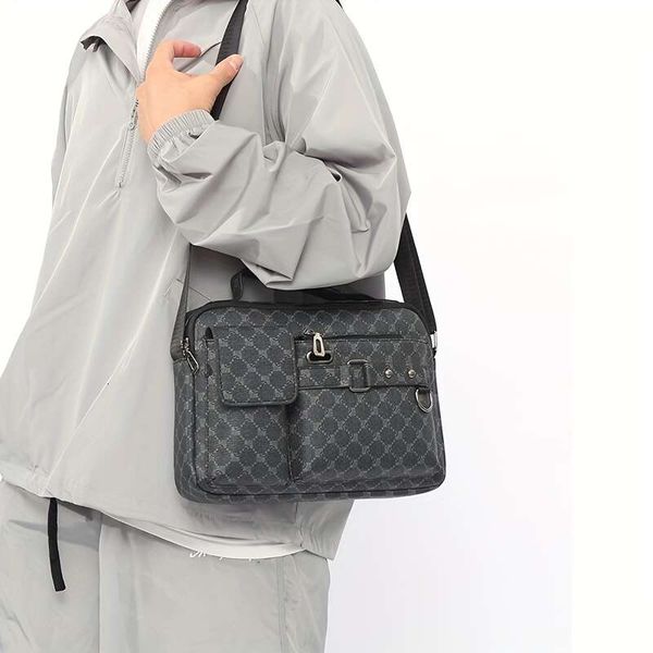

men's large capacity casual messenger bag crossbody shoulder bag for commuting