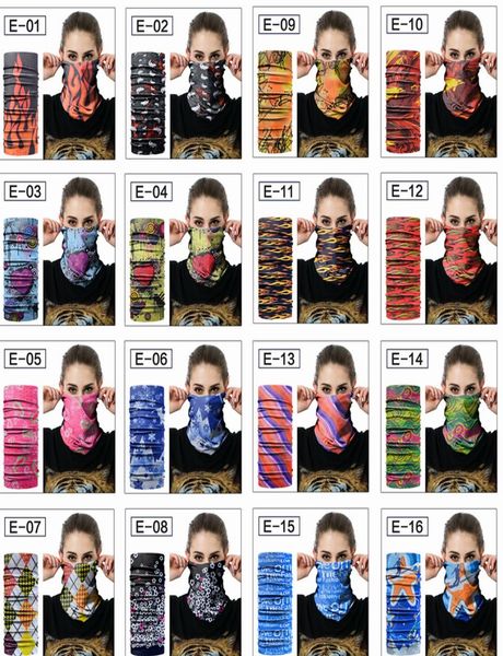 

16 colors 4824cm floral magic scarves head face mask snood neck warmer cycling seamless outdoor turban headwear shawl scarfs towe5127505, Blue;black