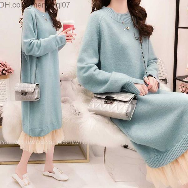 

maternity dresses mother's nursing long dresses autumn winter breastfeeding pregnant women's nursing knitted sweaters pregnant wom, White
