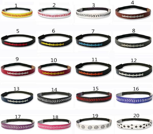 

new softball sunny headbands fashion simple designer sports headband leather football hand band 9344441, Silver