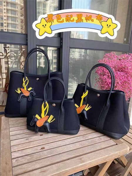 

classic garden party tote bag and winter autumn fashion cowhide women's canvas with leather portable one shoulder oblique span bun moth