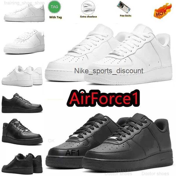 

designer af1 low men women running shoes classic triple white black mens outdoor sports sneakers walking jogging platform with shoe box size
