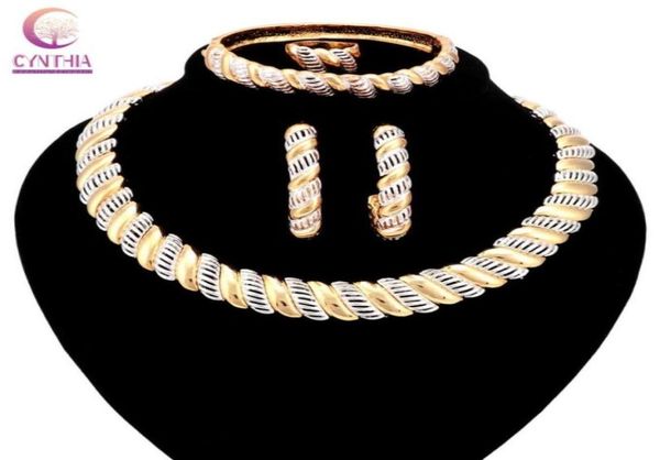 

201618k gold jewelry sets boho crystal women necklace for party direct selling wedding trendy statement necklace with earrings62979950085, Black