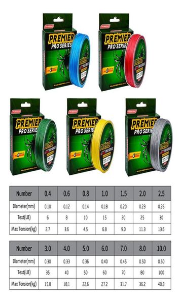 

100m 109yards 4 strand braided fishing line pe spectra lines red green blue yellow gray 5colors 10lb100lb1923901