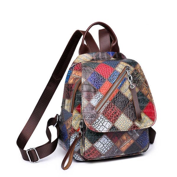 

2023 leather backpack women fashion wild trend casual small ladies travel bag backpack for teenage girls 0728