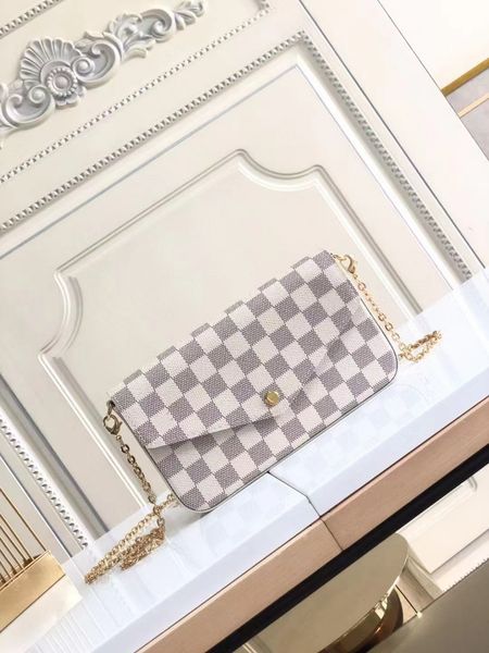 

n63032 new women's bag one shoulder bag checker luxury high quality