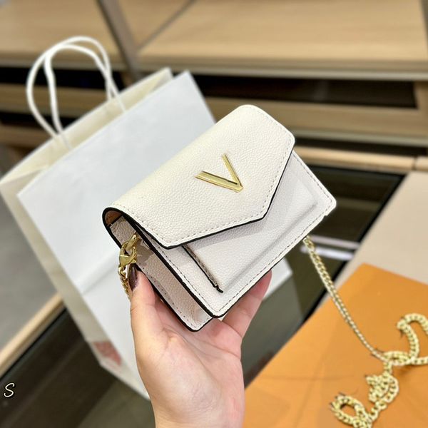 

calfskin leather vintage mini coin purse women designer flap bag gold letters metal hardware chain zipper pocket crossbody shoulder handbag