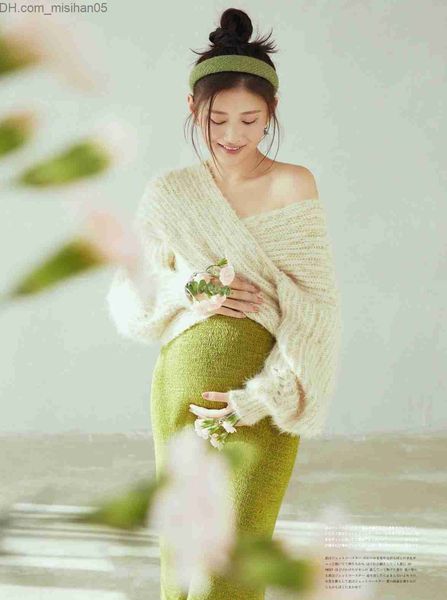 

maternity dresses dresses women pgraphy props maternity spring offshoulder sweater skirt pregnancy dresses 2pieces studio pshoot p clothes z, White