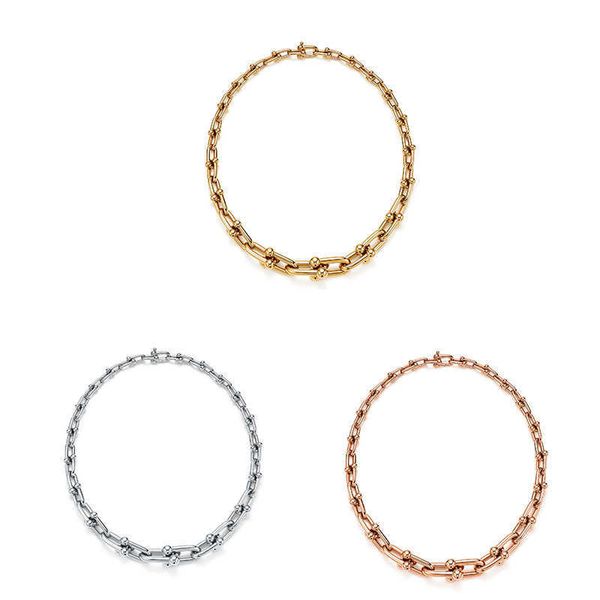 

designer's tiffay style gradient u-chain, Silver
