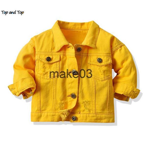 

jackets and new spring autumn toddler boys girls buttons down denim jackets infant casual ripped outerwear coats windbreaker j230728, Blue;gray